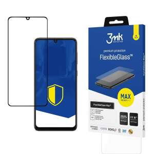 3MK FlexibleGlass Max kijelzővédő fólia Samsung Galaxy A33 5G-hez, fekete, edzett üveg erősített élekkel - 3MK Kijelzővédő fólia