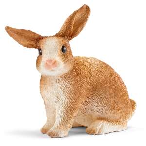 Schleich brown and white rabbit figurine, realistic animal toy for kids - Schleich