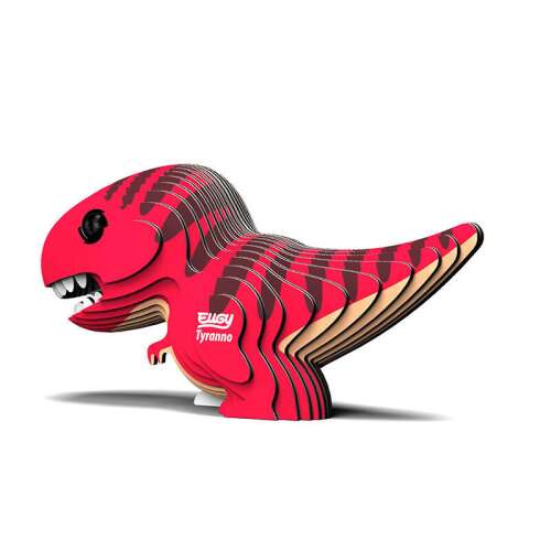 EUGY 3D Puzzle Tyrannosaurus, red dinosaur, assembled, side view