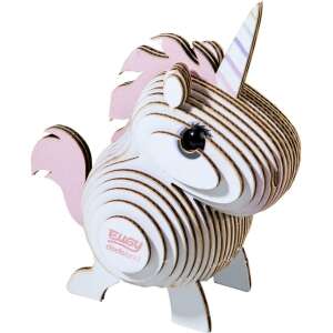 EUGY 3D Puzzle - Unicorn, model 3D de unicorn asamblat, din carton, ecologic - Puzzle 3D