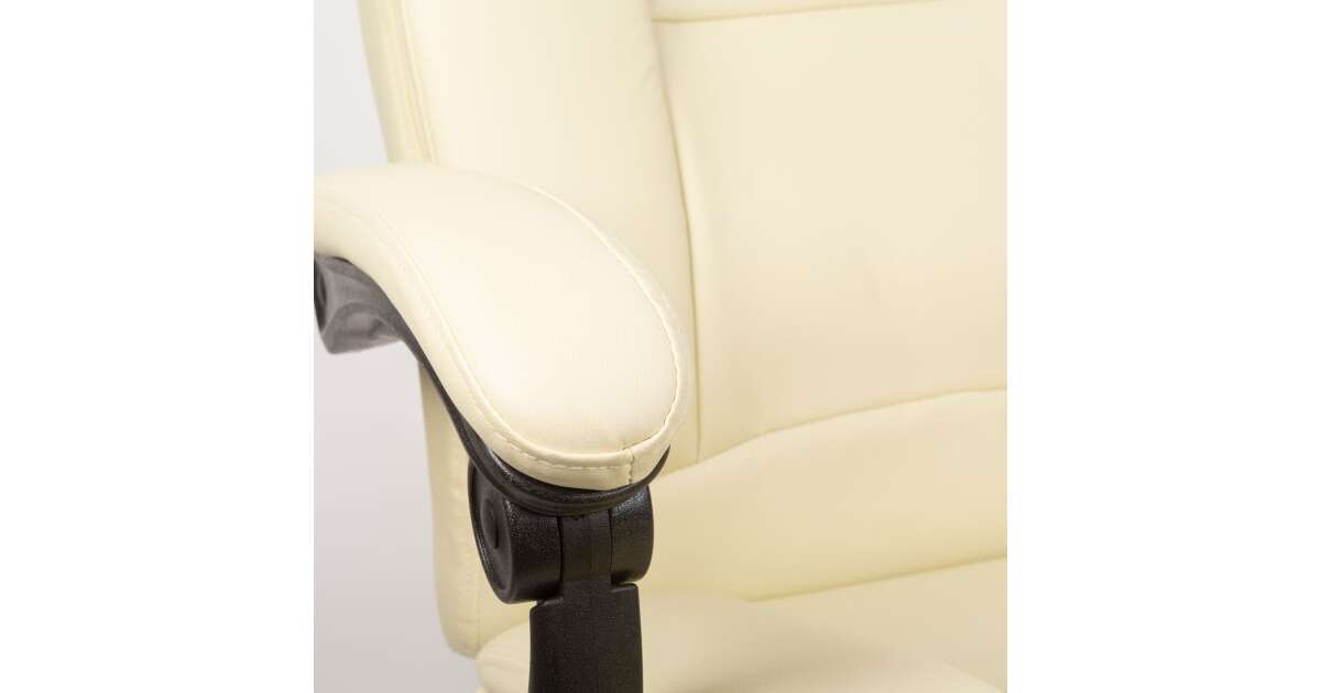 Irodai szék lábtartóval, karfával vajszínű 76 x 50 cm