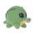 Flockies S2 gyűjthető figura Camila a krokodil, zöld plüss figura, oldalnézet