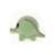 Flockies S2 gyűjthető figura Camila a krokodil, zöld plüss figura, oldalnézet