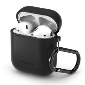 Czarne silikonowe etui Spigen do Apple AirPods z karabińczykiem - Spigen