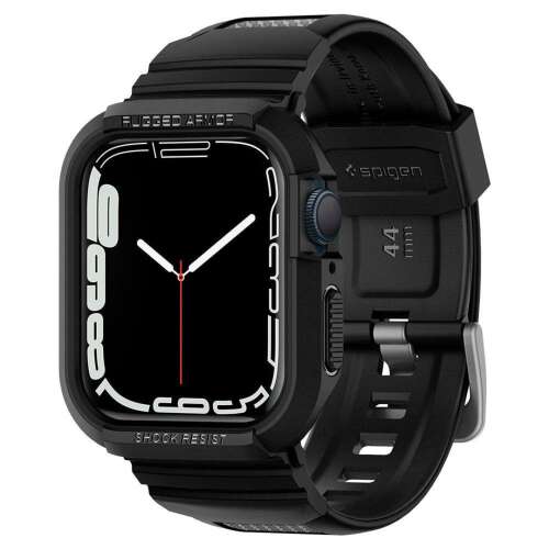 Spigen Rugged Armor Pro Apple Watch 44mm case with black band