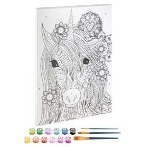 Grafix - Paint by Numbers Unicorn Canvas - 30x40cm +12 paints + 3 brushes