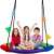 Pepita 100cm Rainbow Nest Swing with kids playing on it