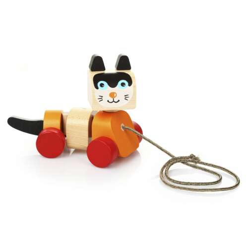 Cubika wooden pull toy cat, 18 months+