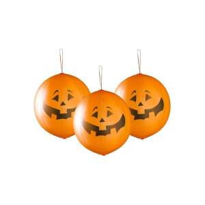 3-pak pomarańczowych balonów w kształcie dyni na Halloween z czarnymi twarzami jack-o-lantern - Godan