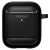 Spigen Rugged Armor puzdro pre AirPods detailný pohľad spredu - Čierne