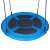 Blue Pepita nest swing, 100cm diameter, steel frame, Oxford fabric, hanging from ropes