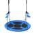 Blue Pepita nest swing, 100cm diameter, steel frame, Oxford fabric, hanging from ropes with flags