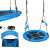 Pepita nest swing, blue, 100cm diameter, steel frame, Oxford fabric, with ropes and mounting hardware