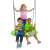 Pepita nest swing, green, 100cm diameter, steel frame, Oxford fabric, adjustable ropes, children using the swing