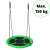 Pepita nest swing, green, 100cm diameter, steel frame, Oxford fabric, adjustable ropes, 150kg weight capacity