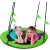 Pepita nest swing, green, 100cm diameter, steel frame, Oxford fabric, adjustable ropes, children lying on the swing