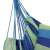 Pepita single hanging chair with cushions, blue and green striped, detail of the ropes