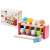 Cubika wooden hammer toy with colorful characters, perfect for developing hand-eye coordination and fine motor skills, packaging shows age recommendation