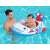 Child in a Bestway inflatable airplane pool float