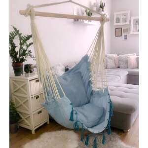 Pepita egyszemélyes Brazil Függőszék párnákkal #kék