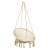 Pepita Macrame Hanging Chair with Cushion, angled view