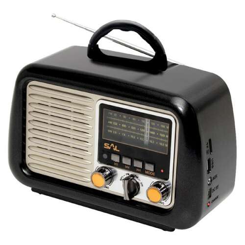 Sal RRT 2B Retro Radio mit Bluetooth, schwarz