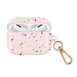 Rózsaszín terrazzo mintás AirPods Pro tok kulcstartóval, Coehl márka - UNIQ