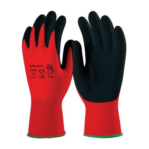 Red Work Gloves Size 8-10, 1 Pair