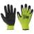 Pair of green work gloves, size 9, latex coated, non-slip grip, durable, for heavy duty work