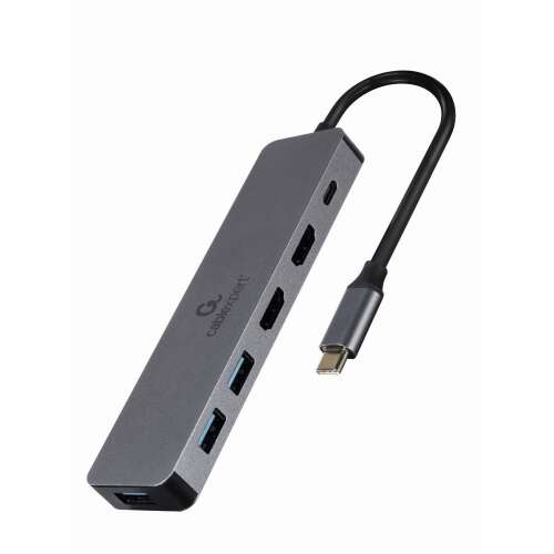 Gembird 5 az 1-ben USB-C Hub - 3x USB 3.0, HDMI 4K, PD