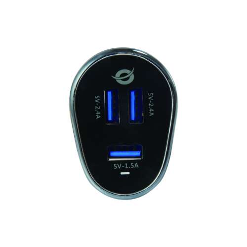 Conceptronic CARDEN 3-portos USB Autós Töltő - 31.5W