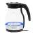 Camry CR 1300 glass electric kettle, 1.7L, 2200W, front view