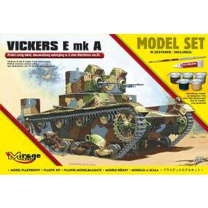 Mirage Hobby Vickers E mk A Lengyel Könnyű Kéttornyú Harckocsi 1:35 méretarányú modell készlet - Mirage