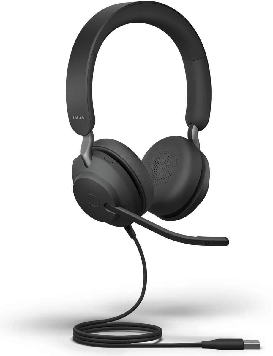 Jabra evolve2 40 uc (usb-a) stereo vezetékes headset - fekete