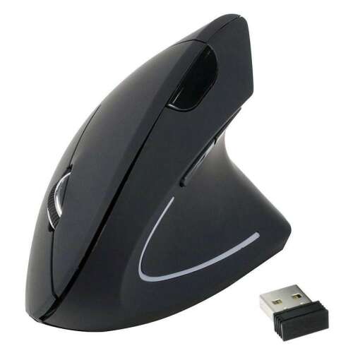 Mouse vertical wireless Equip 245110, negru