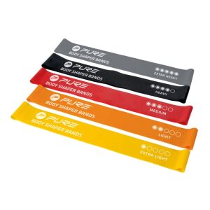 Sada elastických pásov Pure 2 Improve, tvarujúci pás – 5 úrovní odporu, prírodný latex 131043658 - Expandéry a posilňovacie popruhy