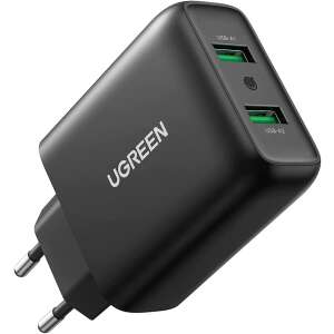 Ugreen 36W Dual-USB-A-Schnellladegerät mit europäischem Stecker - Ugreen Netzwerkadapter
