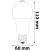 Avide A60 LED izzó méretek: 112mm magasság, 60mm átmérő