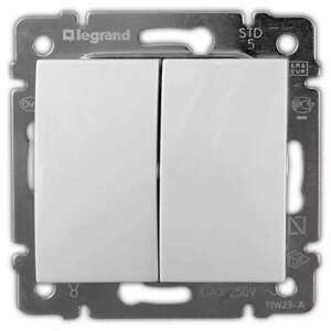 Legrand Valena weißer Doppelschalter - Legrand Schalter