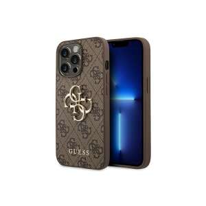 Guess 4G Big Metal Logo Apple iPhone 14 Pro Silicone Case - Brown - Guess