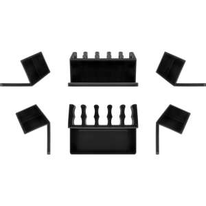 Goobay 5-utas kábelrendező, fekete, 2 db, többféle nézet - Goobay