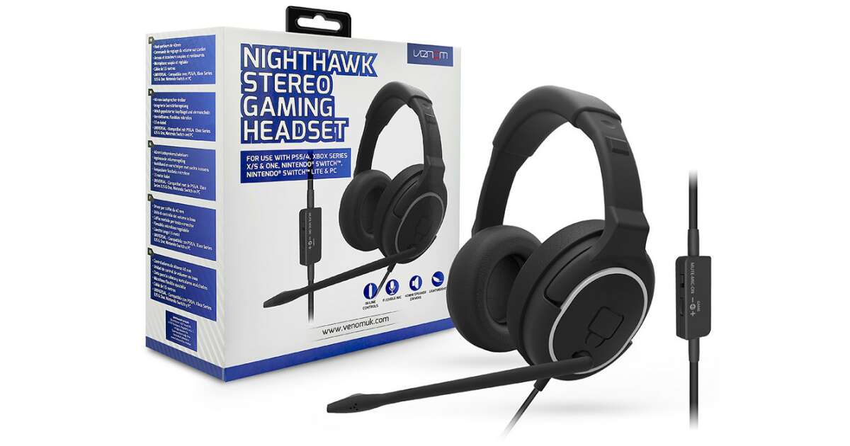 Hern stereo n hlavn s prava Venom VS2855 Nighthawk Black