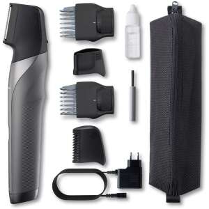 Panasonic ER-GY60 I-Shaper beard and body hair trimmer with accessories, including a charging cable, cleaning brush, oil, and a carrying case - Beauty Device & Accessory