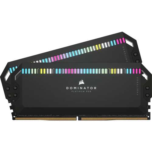 Corsair Dominator Platinum RGB DDR5 32GB (2x16GB) RAM készlet, fekete, RGB világítás