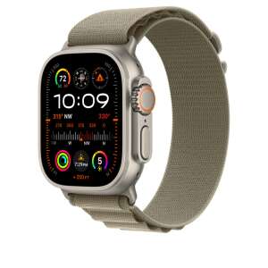 Apple Watch Ultra 49mm Olive Alpine Loop szalag, nagy, oldalnézet - Okos eszköz