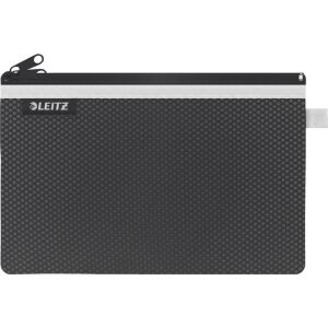 Leitz Wow Black Travel Pouch, Large Size, Mesh Design - Dressing Accessory