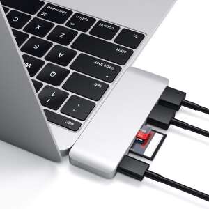 Satechi Hub USB Passthrough Type-C din aluminiu (3x USB 3.0, MicroSD) - argintiu 71939276 Hub-uri USB