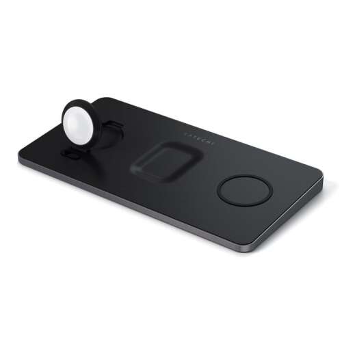Satechi Trio Wireless Charging Pad (Apple Watch, Airpods, iPhone) - Schwarz
