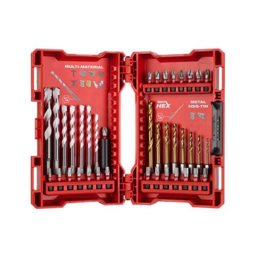 Milwaukee 39-piece drill bit and driver set with 1/4" hex shank