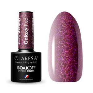 Claresa Galaxy Red Soak-Off UV/LED Gel Polish, 5g Flasche, einfaches Lackiersystem, entworfen in Frankreich - Gel-Lack